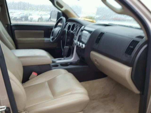 5TDZT64A39S000704 - 2009 TOYOTA SEQUOIA SR GOLD photo 5