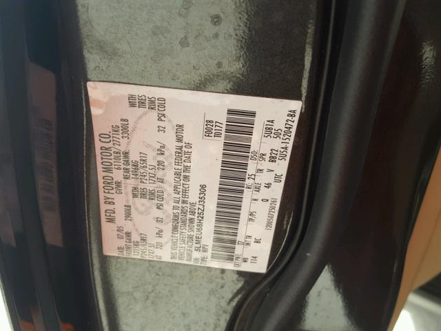 5LMEU68H25ZJ35306 - 2005 LINCOLN AVIATOR 黑色 照片 10