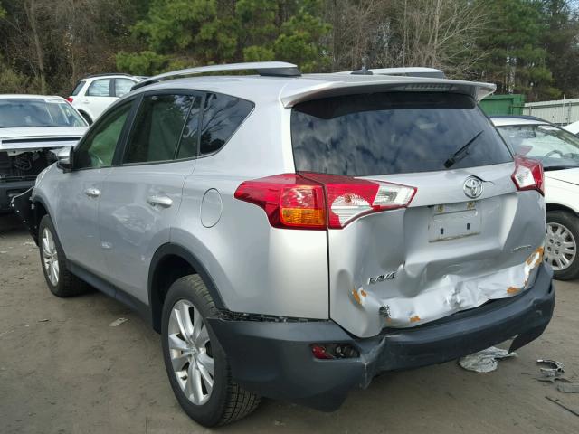 2T3YFREV4DW042263 - 2013 TOYOTA RAV4 LIMIT SILVER photo 3