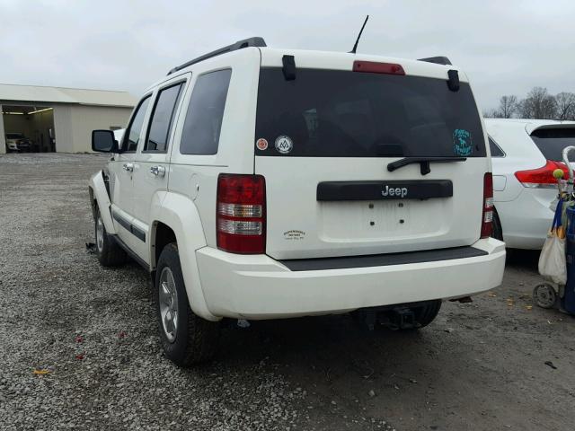 1J8GP28KX9W541295 - 2009 JEEP LIBERTY SP WHITE photo 3