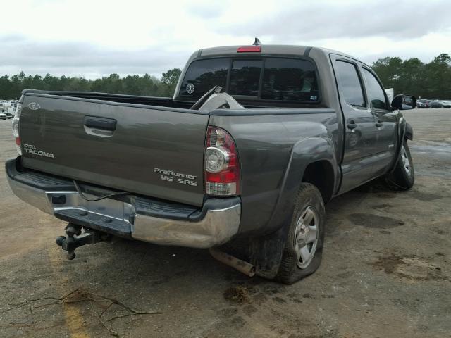 5TFJU4GN3FX073770 - 2015 TOYOTA TACOMA DOU GREEN photo 4