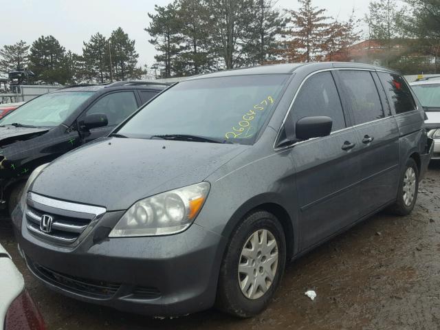 5FNRL38257B077805 - 2007 HONDA ODYSSEY LX GRAY photo 2