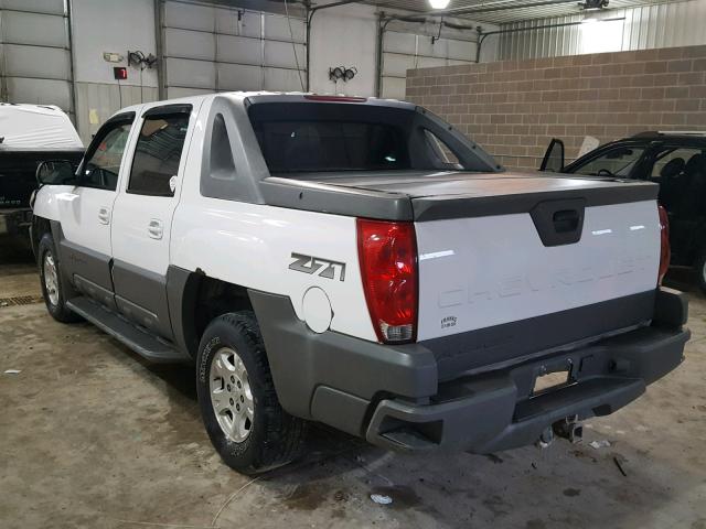 3GNEK13T62G142466 - 2002 CHEVROLET AVALANCHE WHITE photo 3