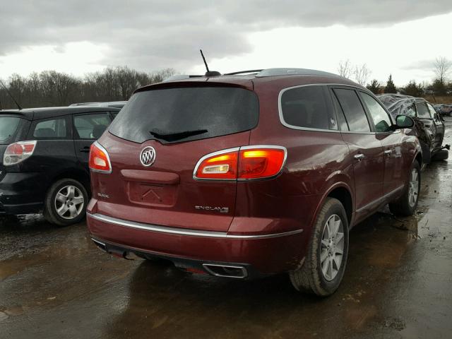 5GAKVBKDXGJ211394 - 2016 BUICK ENCLAVE MAROON photo 4