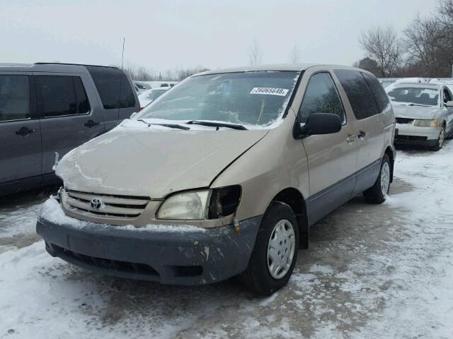 4T3ZF19C72U475149 - 2002 TOYOTA SIENNA CE BEIGE photo 2