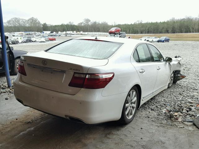 JTHBL46F685068108 - 2008 LEXUS LS 460 WHITE photo 4