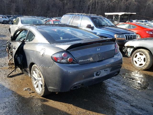 KMHHM66D37U245894 - 2007 HYUNDAI TIBURON GS GRAY photo 3