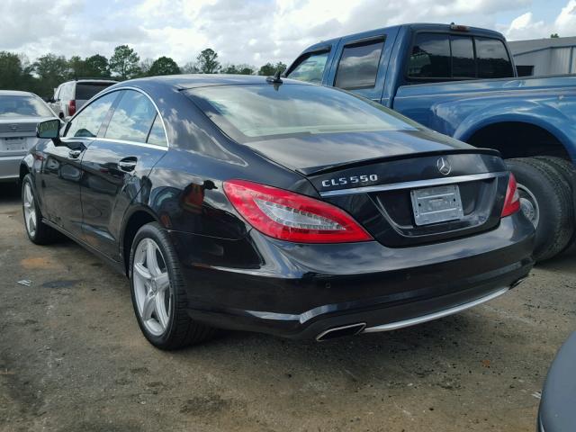 WDDLJ7DB9CA018239 - 2012 MERCEDES-BENZ CLS 550 BLACK photo 3