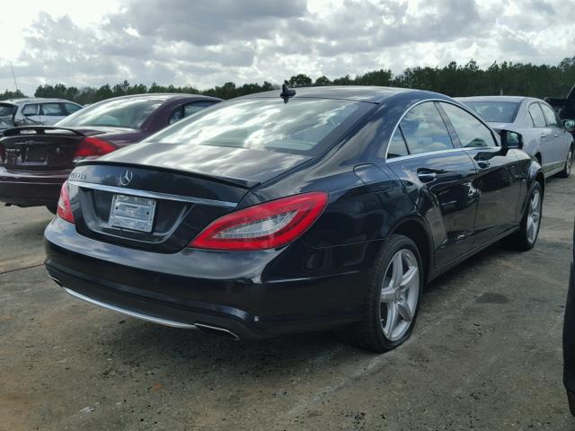 WDDLJ7DB9CA018239 - 2012 MERCEDES-BENZ CLS 550 BLACK photo 4