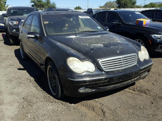 WDBRF61J22E007178 - 2002 MERCEDES-BENZ C 240 BLACK photo 1