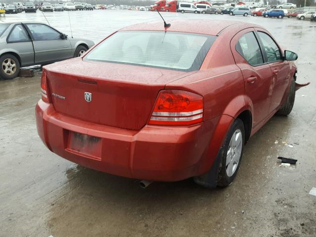 1B3LC46K88N684770 - 2008 DODGE AVENGER SE RED photo 4