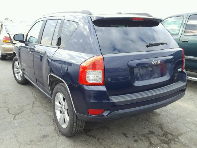 1C4NJCEBXDD102418 - 2013 JEEP COMPASS LA BLUE photo 3