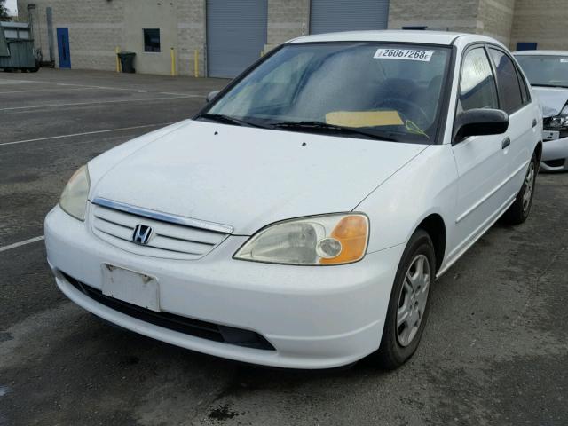 2HGES16571H615345 - 2001 HONDA CIVIC LX WHITE photo 2