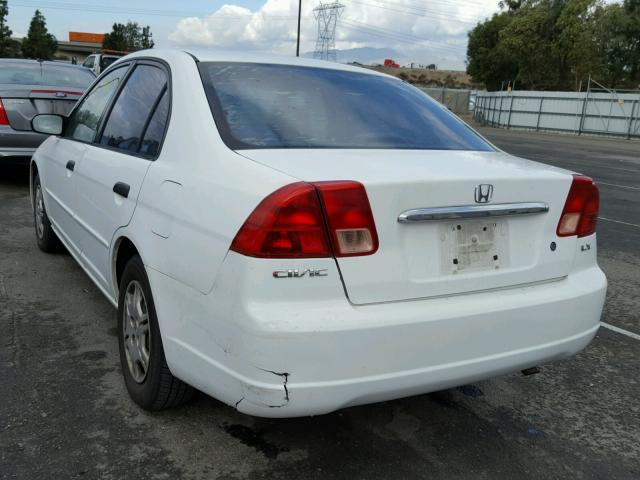 2HGES16571H615345 - 2001 HONDA CIVIC LX WHITE photo 3