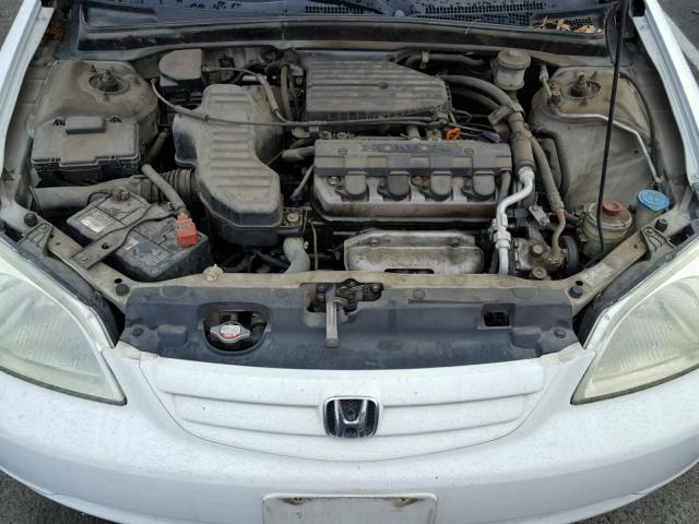 2HGES16571H615345 - 2001 HONDA CIVIC LX WHITE photo 7