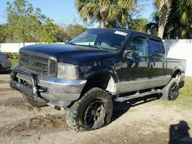 1FTNW21S64EB49490 - 2004 FORD F250 SUPER BLUE photo 2