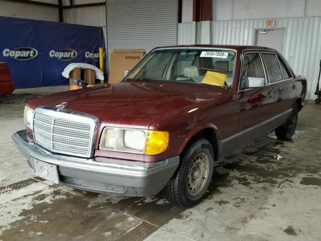 WDBCA37D0FA127756 - 1985 MERCEDES-BENZ 500 SEL MAROON photo 2