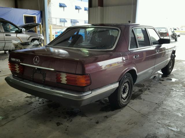 WDBCA37D0FA127756 - 1985 MERCEDES-BENZ 500 SEL MAROON photo 4