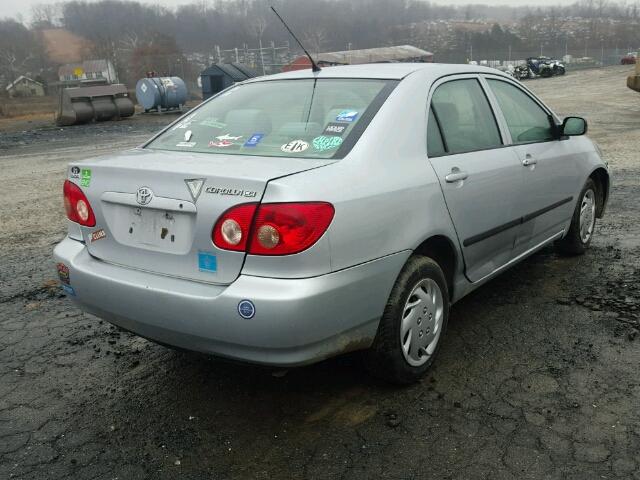 2T1BR32E77C724132 - 2007 TOYOTA COROLLA SILVER photo 4