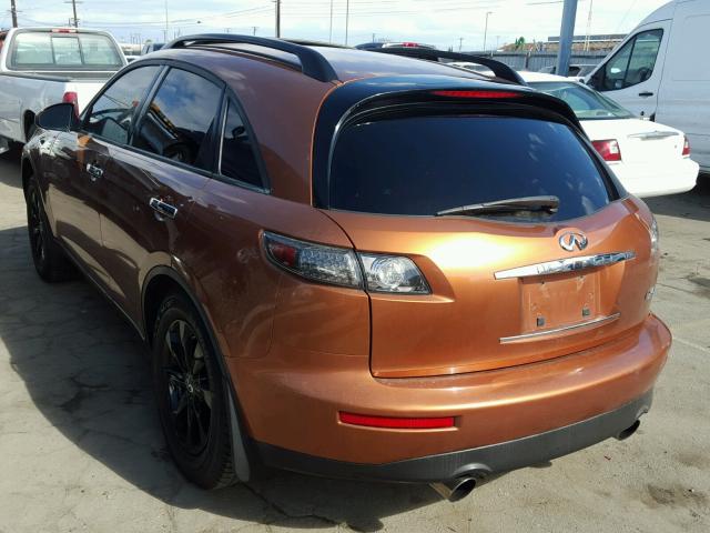 JNRBS08W83X400976 - 2003 INFINITI FX45 ORANGE photo 3