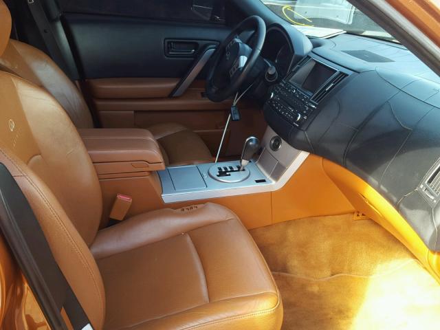 JNRBS08W83X400976 - 2003 INFINITI FX45 ORANGE photo 5