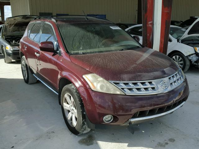 JN8AZ08T86W424352 - 2006 NISSAN MURANO SL BURGUNDY photo 1