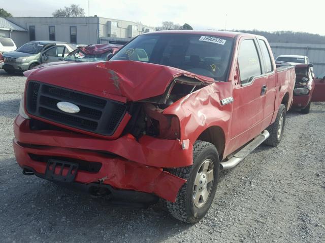 1FTRX14W86FA22213 - 2006 FORD F150 RED photo 2