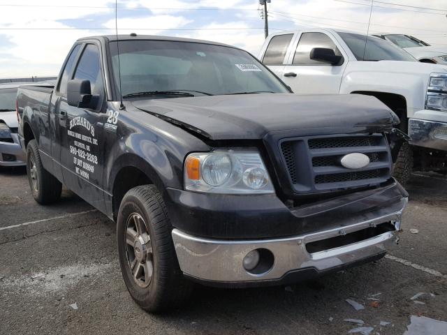 1FTRF12287NA40141 - 2007 FORD F150 BLACK photo 1