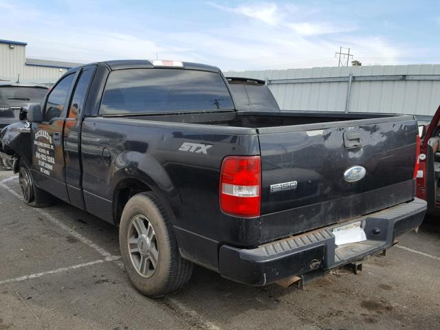 1FTRF12287NA40141 - 2007 FORD F150 BLACK photo 3