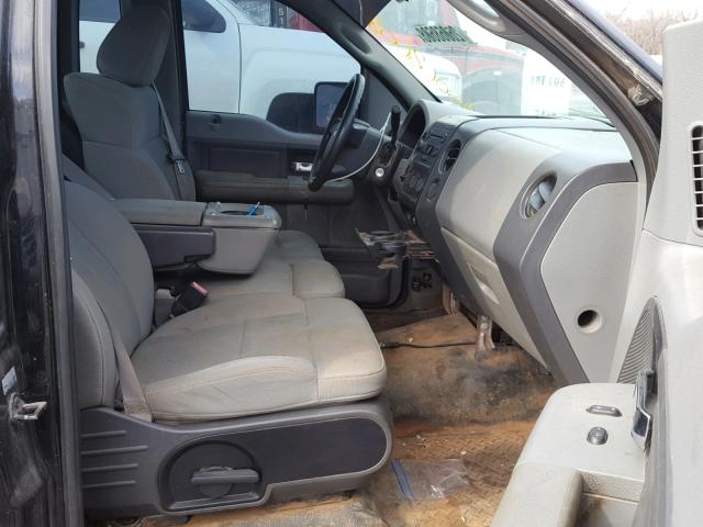 1FTRF12287NA40141 - 2007 FORD F150 BLACK photo 5