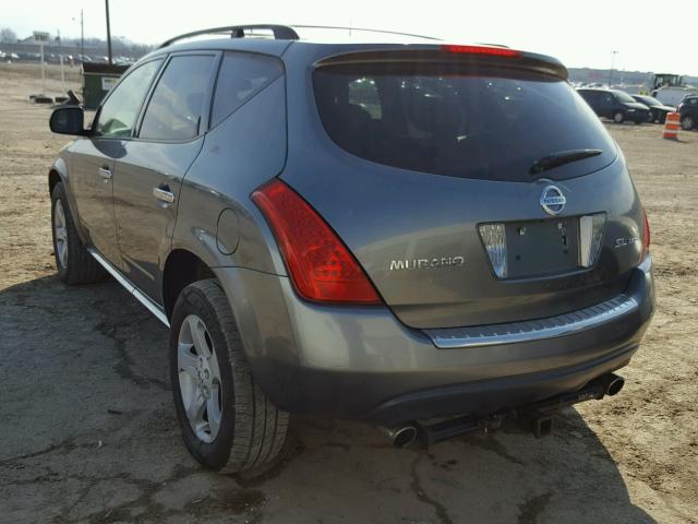 JN8AZ08W57W633656 - 2007 NISSAN MURANO SL GRAY photo 3