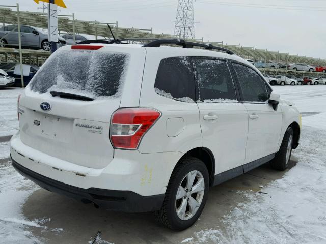 JF2SJADC6FH552873 - 2015 SUBARU FORESTER 2 WHITE photo 4