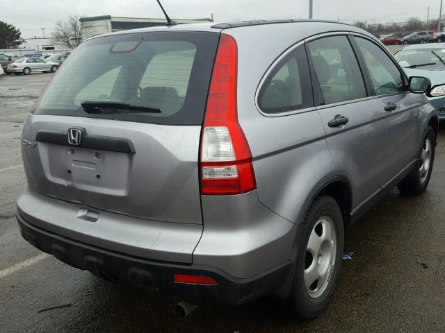 JHLRE38348C004235 - 2008 HONDA CR-V LX SILVER photo 4