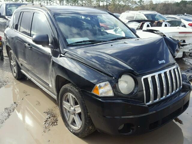 1J8FF47W87D179782 - 2007 JEEP COMPASS BLACK photo 1