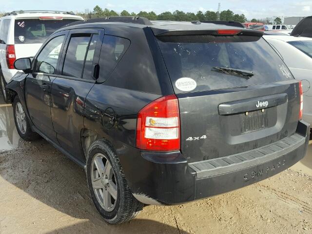 1J8FF47W87D179782 - 2007 JEEP COMPASS BLACK photo 3