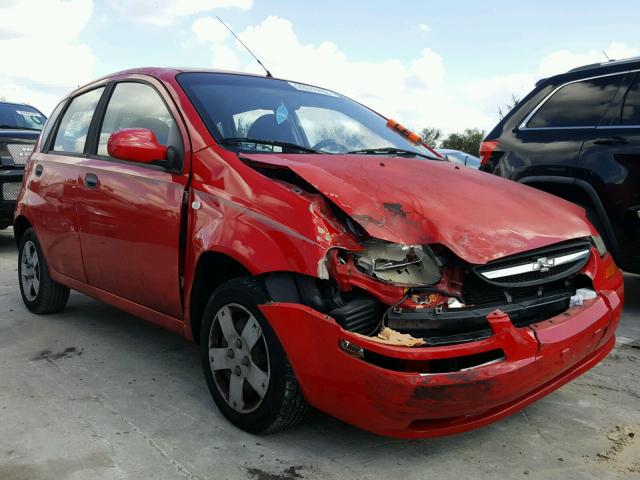 KL1TD66696B661997 - 2006 CHEVROLET AVEO BASE RED photo 1