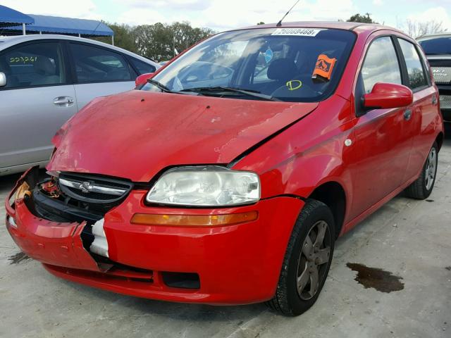 KL1TD66696B661997 - 2006 CHEVROLET AVEO BASE RED photo 2