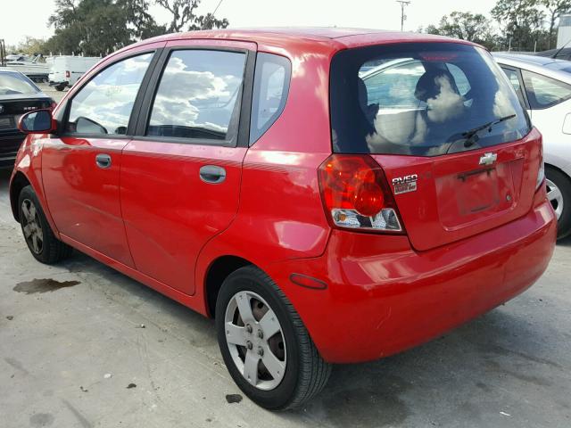 KL1TD66696B661997 - 2006 CHEVROLET AVEO BASE Kırmızı fotoğraf 3