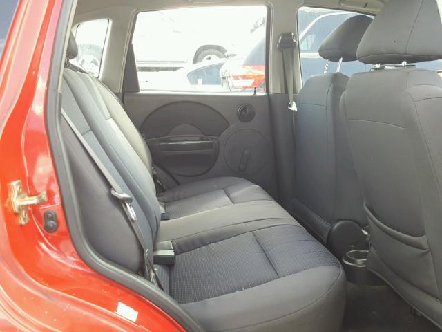 KL1TD66696B661997 - 2006 CHEVROLET AVEO BASE Kırmızı fotoğraf 6