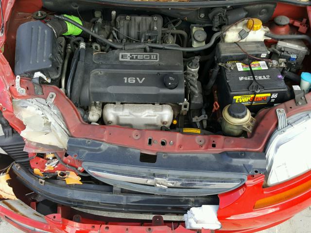 KL1TD66696B661997 - 2006 CHEVROLET AVEO BASE RED photo 7