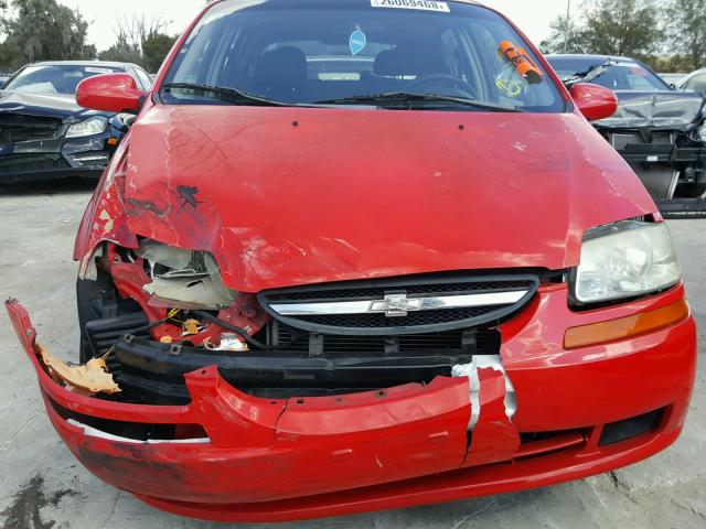 KL1TD66696B661997 - 2006 CHEVROLET AVEO BASE RED photo 9