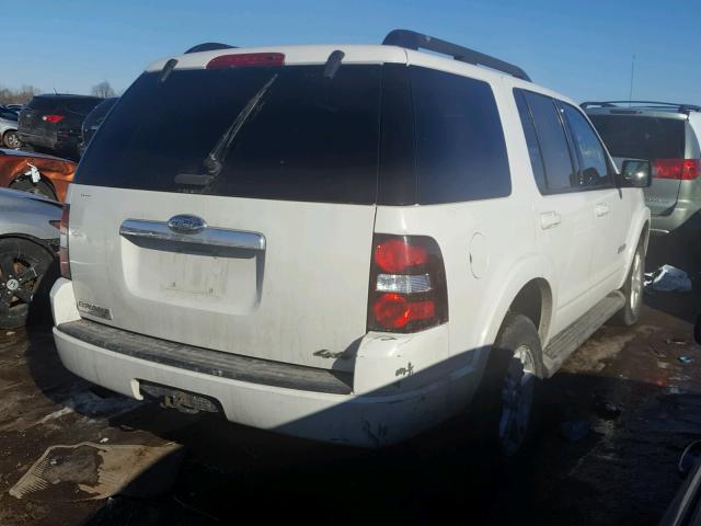 1FMEU73E28UA27744 - 2008 FORD EXPLORER X WHITE photo 4