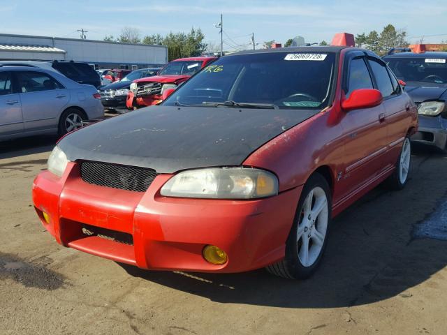 3N1AB51A22L728902 - 2002 NISSAN SENTRA SE- RED photo 2