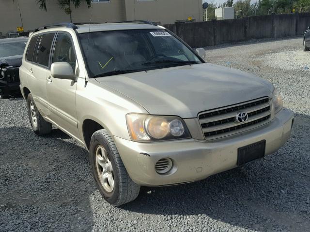 JTEGD21A230070170 - 2003 TOYOTA HIGHLANDER BEIGE photo 1