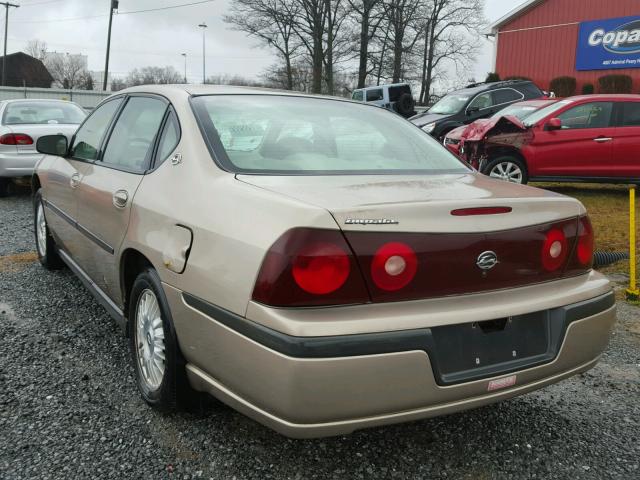 2G1WF55E619254323 - 2001 CHEVROLET IMPALA 金色 照片 3