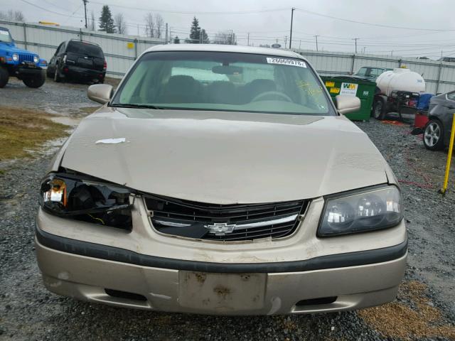 2G1WF55E619254323 - 2001 CHEVROLET IMPALA 金色 照片 9