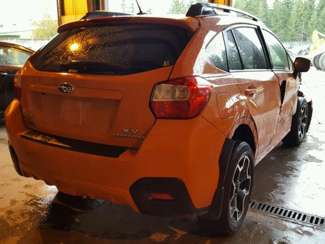 JF2GPAKC1E8342641 - 2014 SUBARU XV CROSSTR ORANGE photo 4