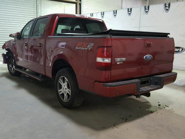 1FTRW12W97KD64395 - 2007 FORD F150 SUPER RED photo 3