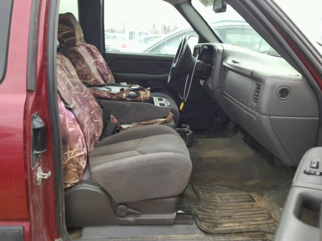 2GCEC19T741385048 - 2004 CHEVROLET SILVERADO MAROON photo 5