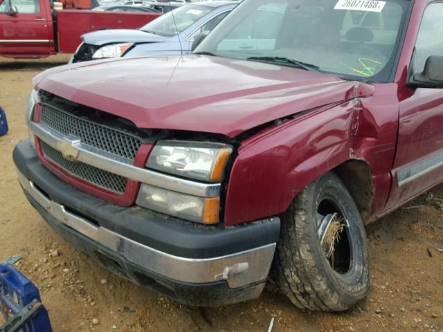 2GCEC19T741385048 - 2004 CHEVROLET SILVERADO MAROON photo 9